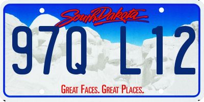 SD license plate 97QL12
