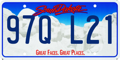 SD license plate 97QL21