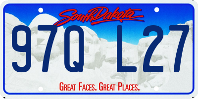 SD license plate 97QL27