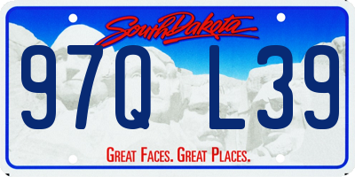 SD license plate 97QL39