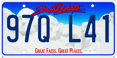 SD license plate 97QL41