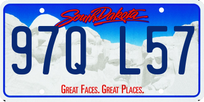 SD license plate 97QL57