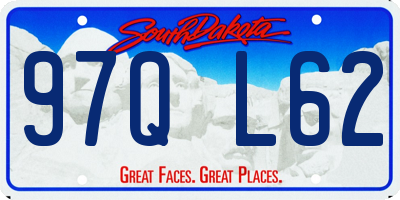 SD license plate 97QL62