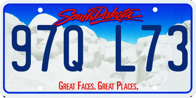 SD license plate 97QL73