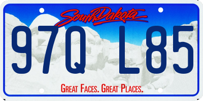 SD license plate 97QL85