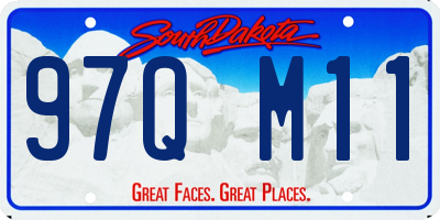 SD license plate 97QM11