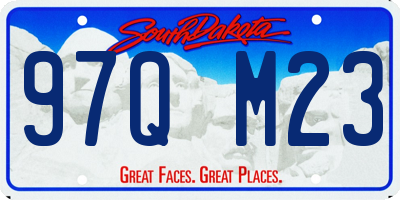 SD license plate 97QM23