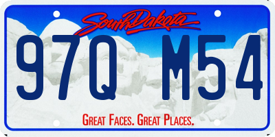 SD license plate 97QM54