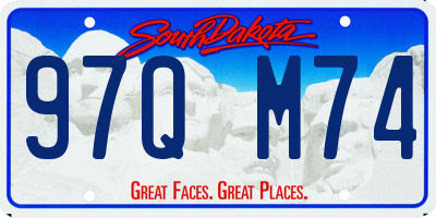 SD license plate 97QM74