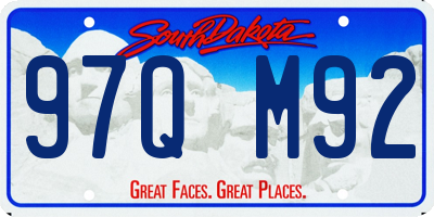 SD license plate 97QM92