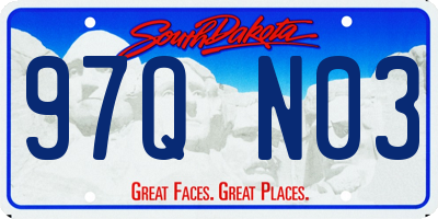 SD license plate 97QN03