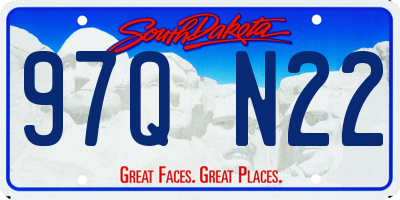 SD license plate 97QN22