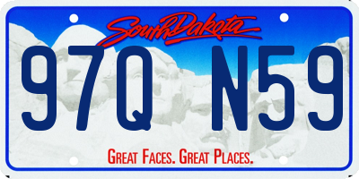 SD license plate 97QN59
