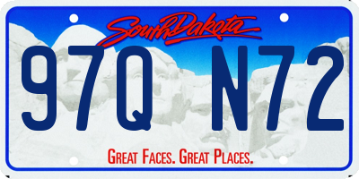 SD license plate 97QN72