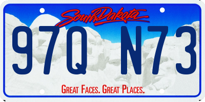 SD license plate 97QN73