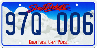 SD license plate 97QO06