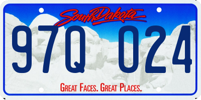 SD license plate 97QO24
