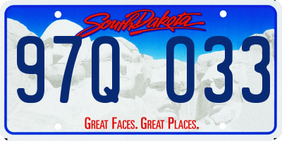 SD license plate 97QO33