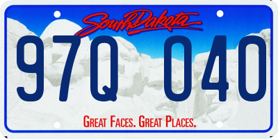 SD license plate 97QO40