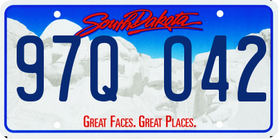 SD license plate 97QO42