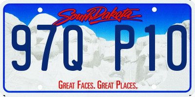 SD license plate 97QP10