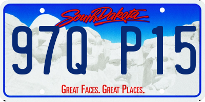 SD license plate 97QP15
