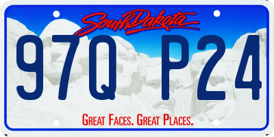 SD license plate 97QP24