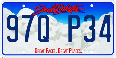 SD license plate 97QP34