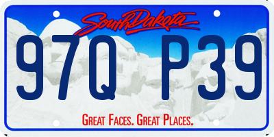 SD license plate 97QP39