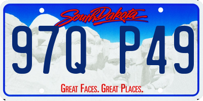 SD license plate 97QP49