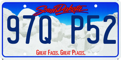 SD license plate 97QP52