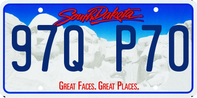 SD license plate 97QP70