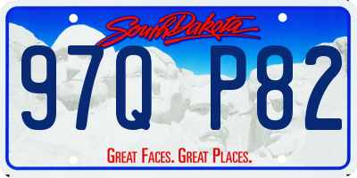 SD license plate 97QP82