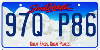 SD license plate 97QP86