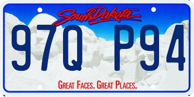 SD license plate 97QP94