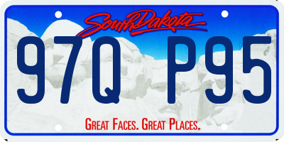 SD license plate 97QP95