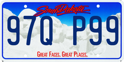 SD license plate 97QP99