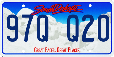 SD license plate 97QQ20