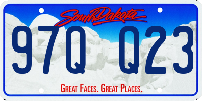 SD license plate 97QQ23