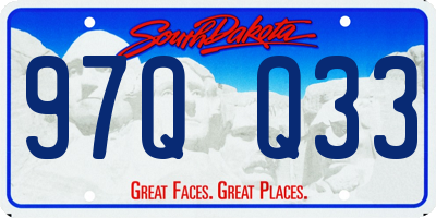 SD license plate 97QQ33