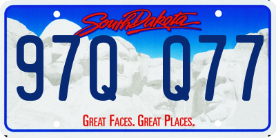 SD license plate 97QQ77
