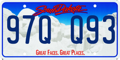 SD license plate 97QQ93