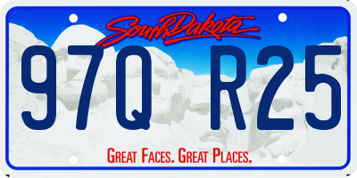 SD license plate 97QR25