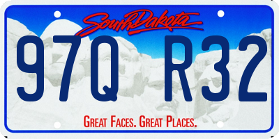 SD license plate 97QR32