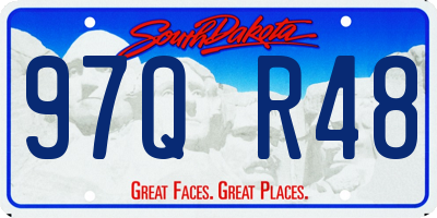 SD license plate 97QR48