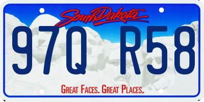 SD license plate 97QR58