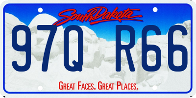 SD license plate 97QR66