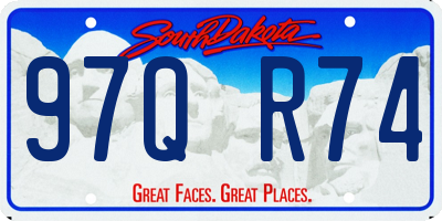 SD license plate 97QR74