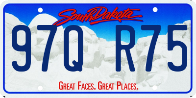 SD license plate 97QR75