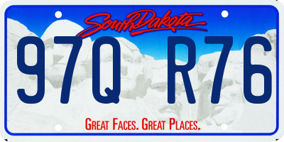 SD license plate 97QR76